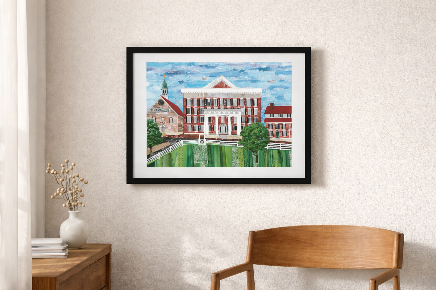 Salem College and Old Salem Square Art Print