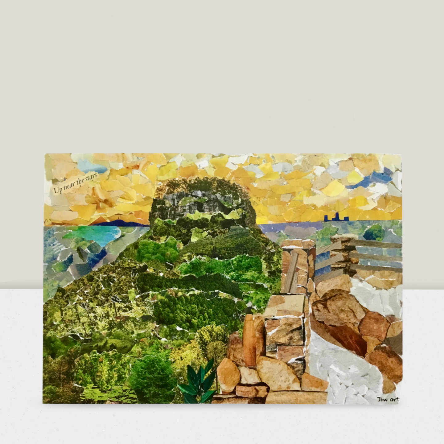 Pilot Mountain Collage Print, Pilot Mountain souvenir, NC Mountains, mountain scenery, mountain art, Pilot Mountain art, nature lover gift