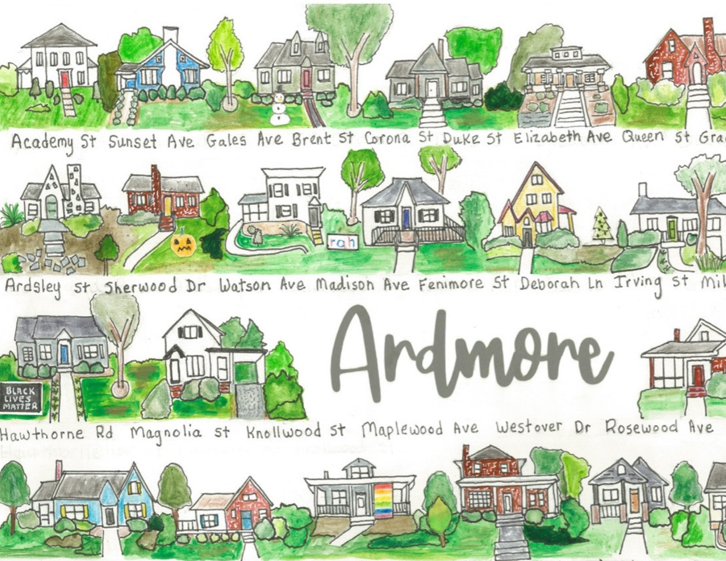 Ardmore neighborhood print