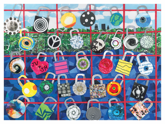 Love Locks/Winston Salem landmarks/Quarry Park/NC art