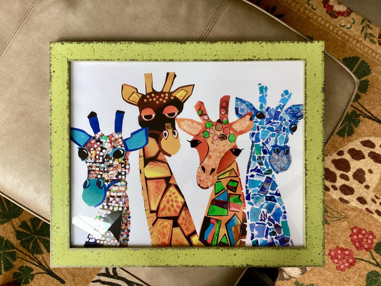 Although this piece is sold unframed, this shows you how cute it will look in your frame! 