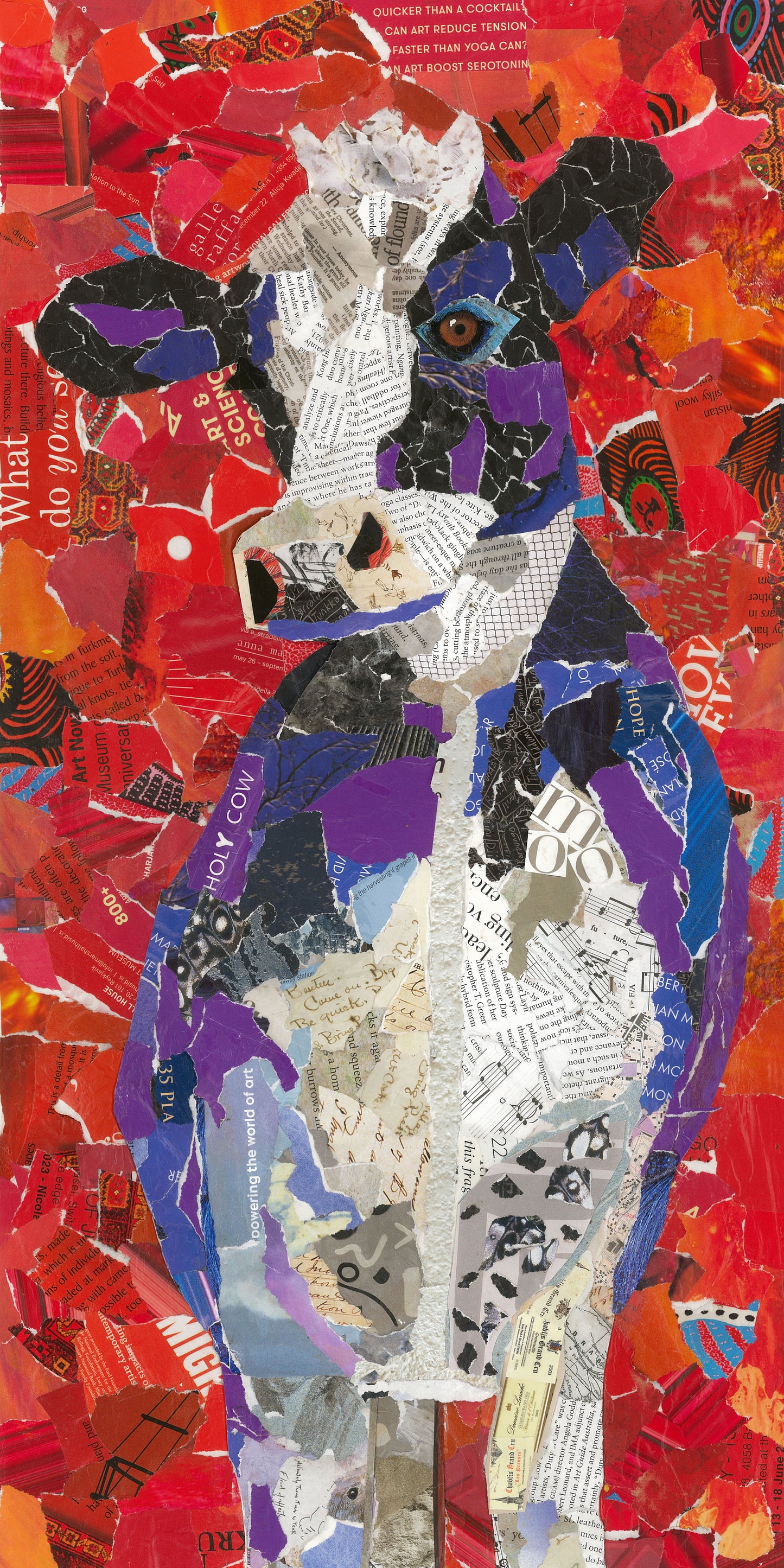 The original Bob collage cow from which this print is taken. 