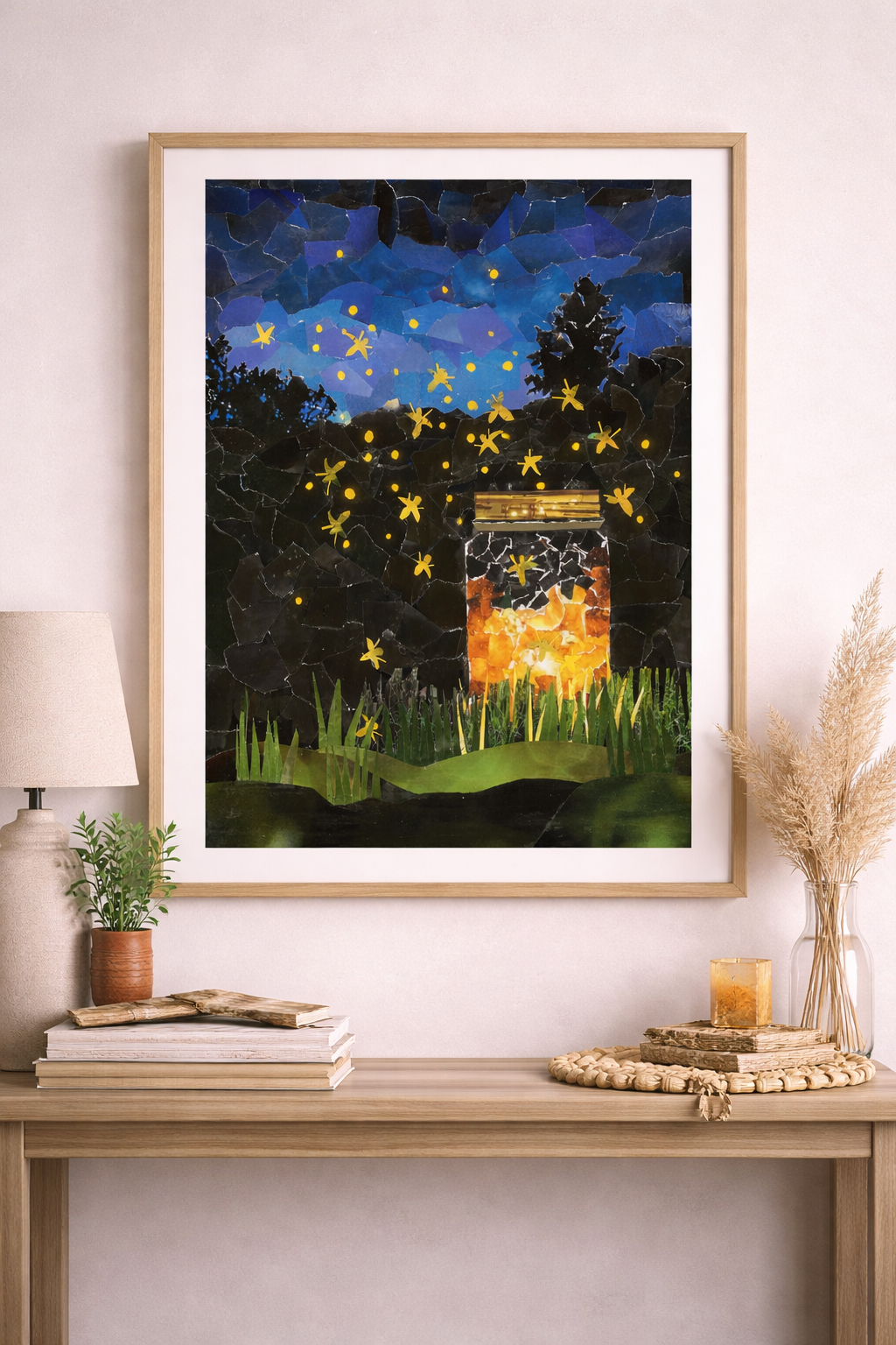 Lightning bugs, Fireflies, glowing fireflies, chasing lightning bugs, insect art