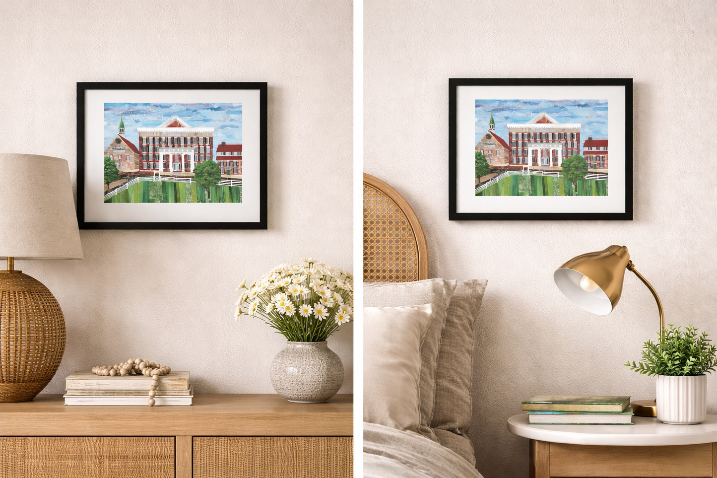 Salem College and Old Salem Square Art Print
