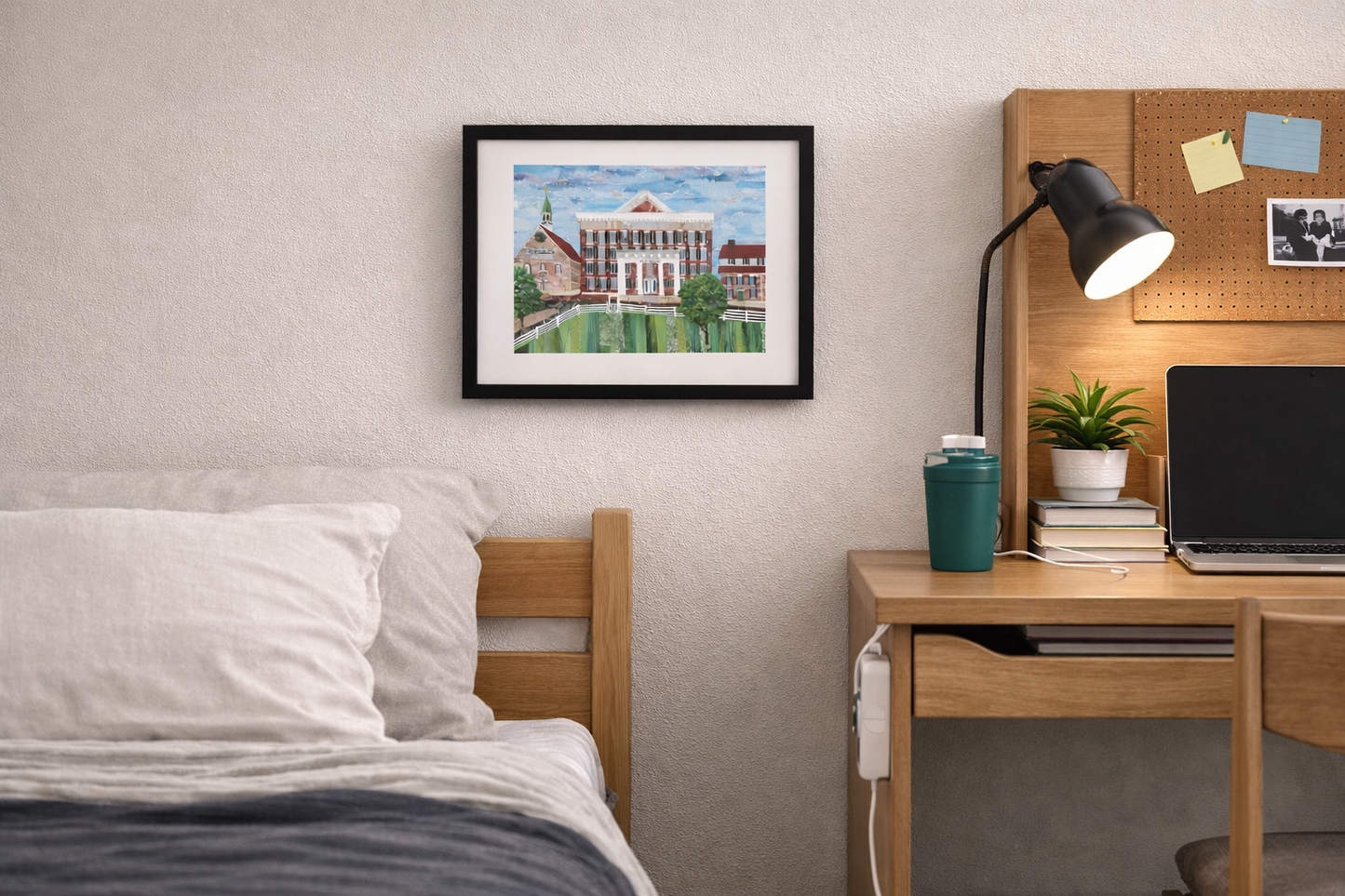 Salem College and Old Salem Square Art Print