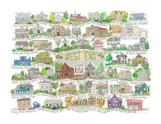 West End neighborhood print