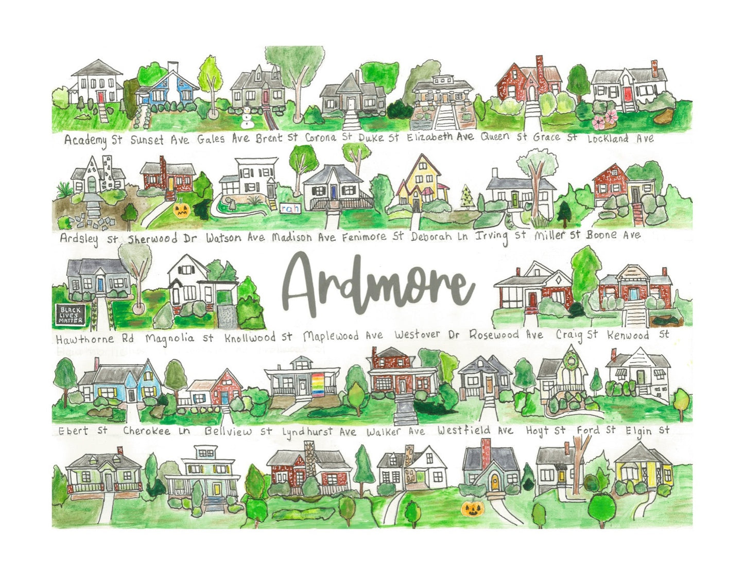 Ardmore neighborhood print