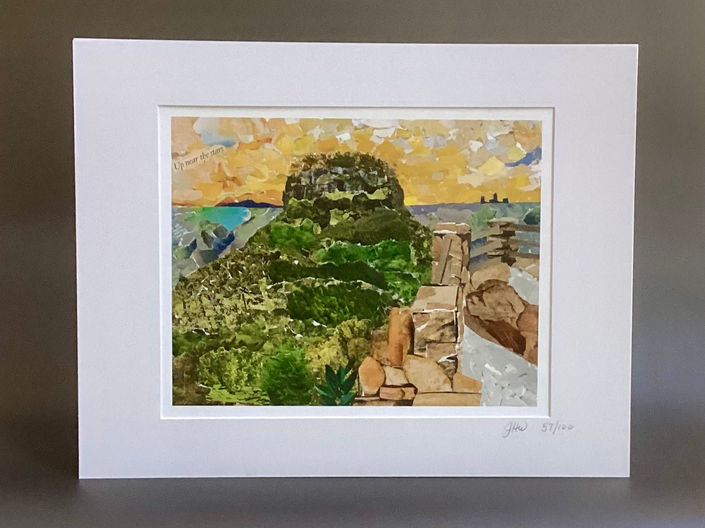 Pilot Mountain Collage Print, Pilot Mountain souvenir, NC Mountains, mountain scenery, mountain art, Pilot Mountain art, nature lover gift