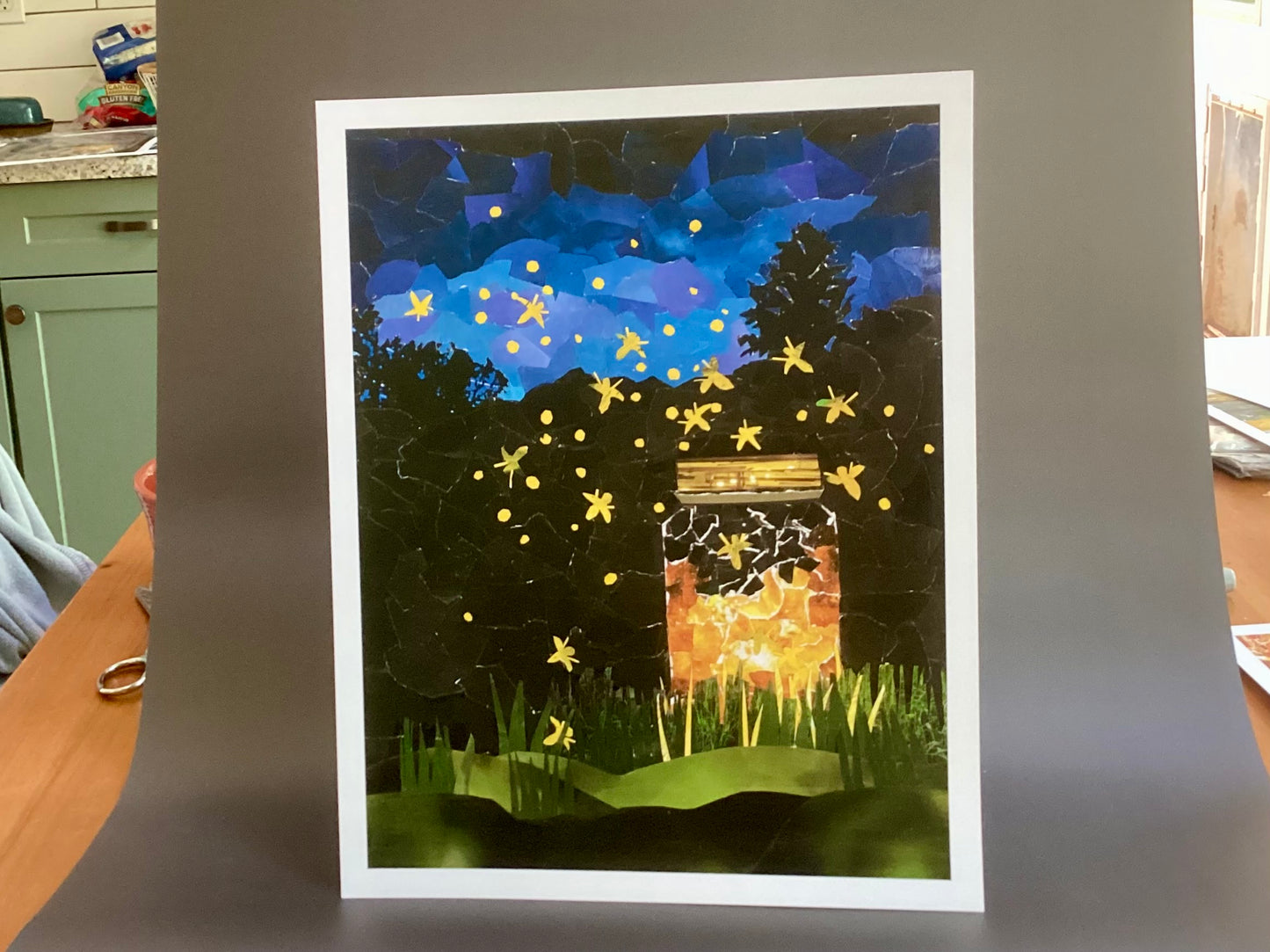 This is the 11 x 14 print with a half inch white border. 