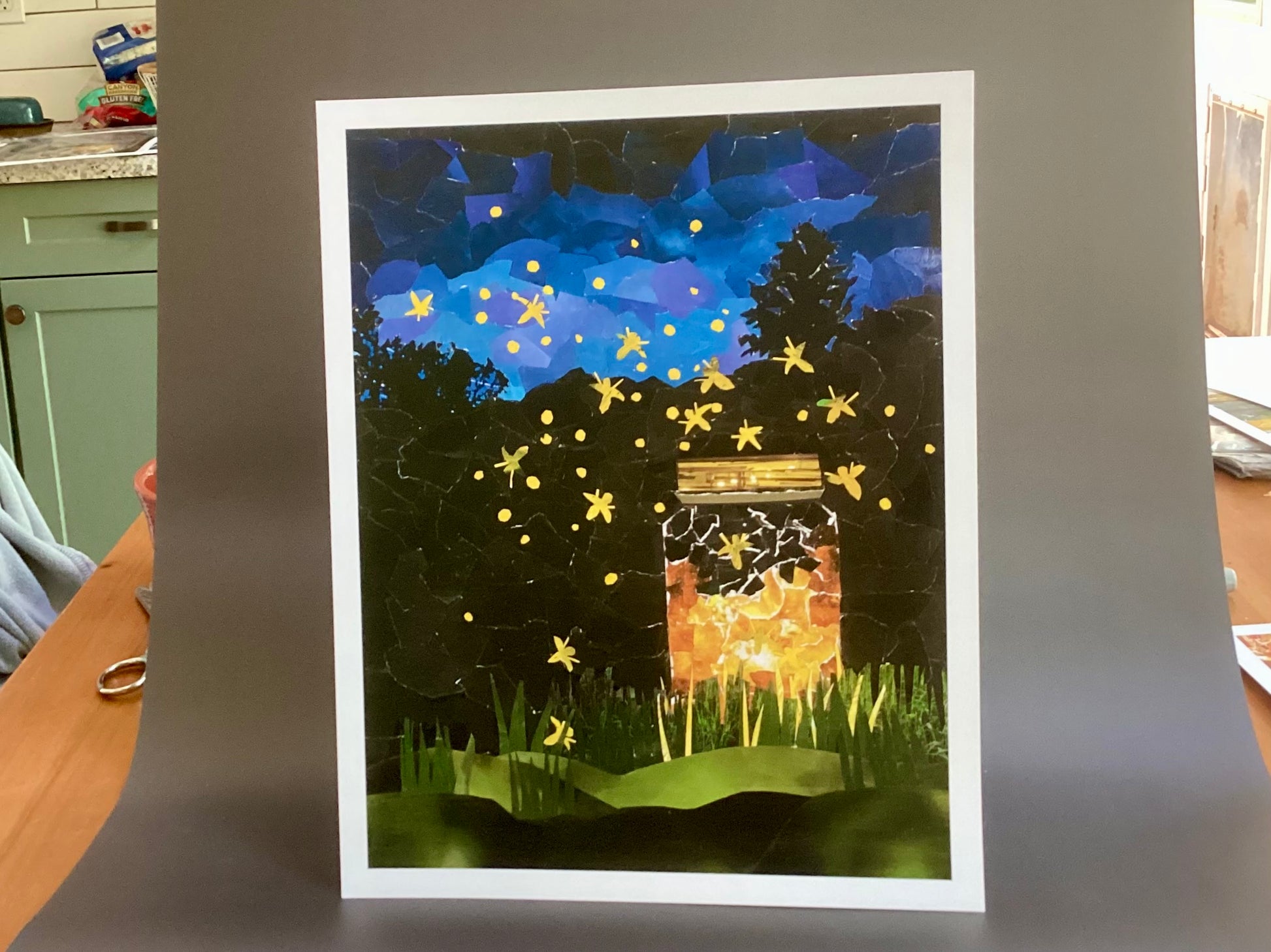 This is the 11 x 14 print with a half inch white border. 