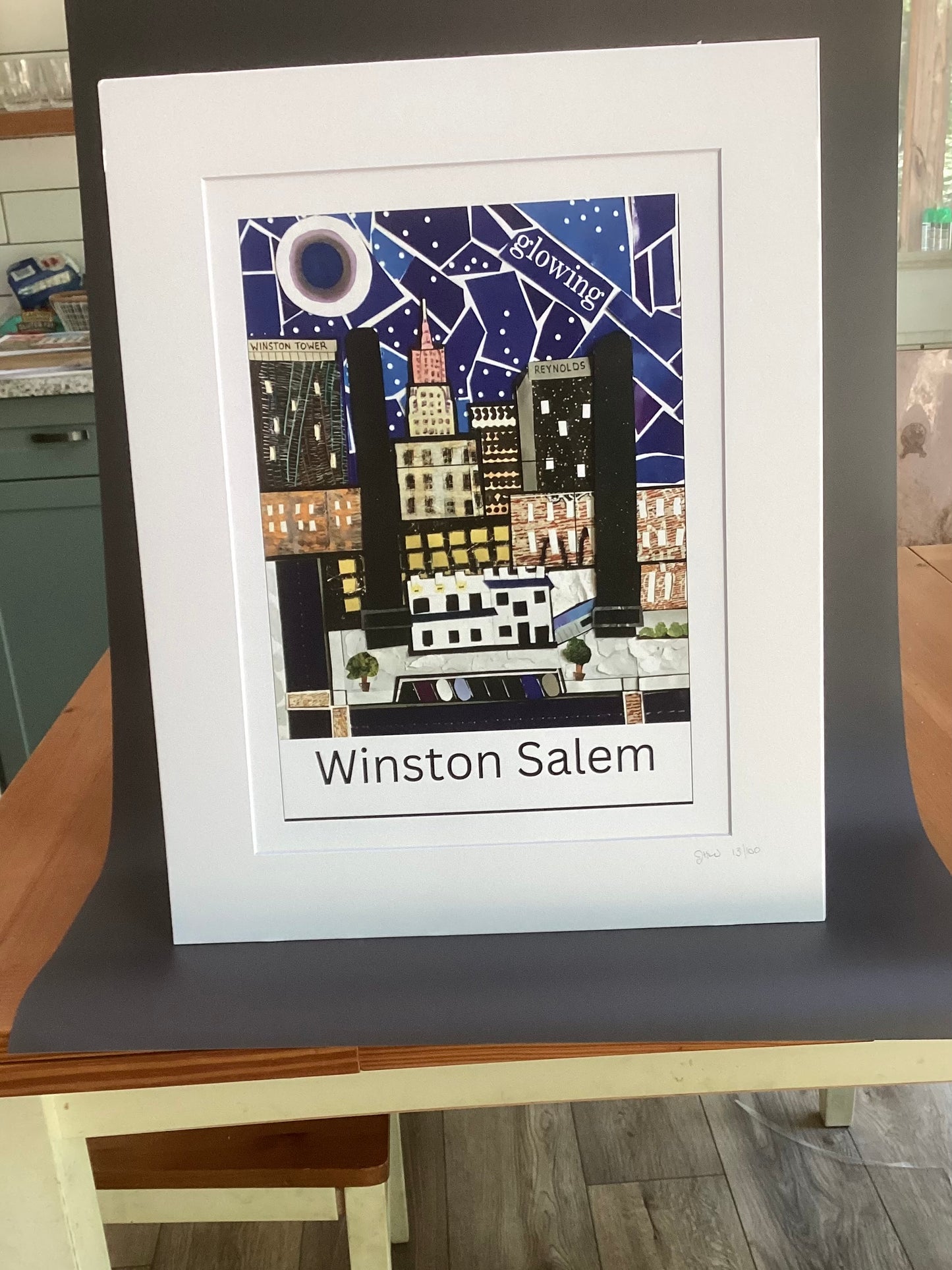 Winston Salem Art Winston Salem downtown, Winston Salem at night, Winston Salem collage, downtown Winston Salem