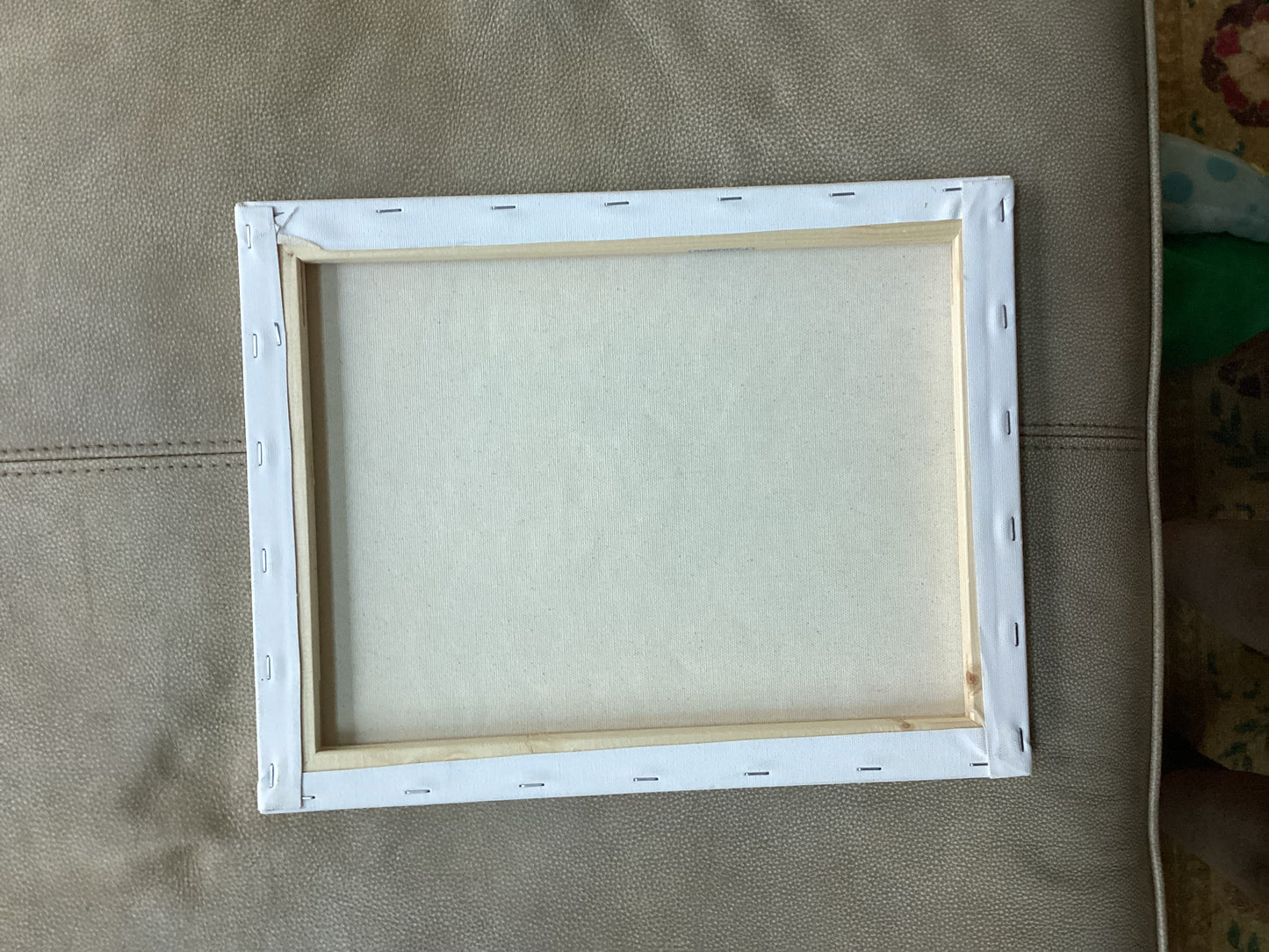 The back of the original canvas