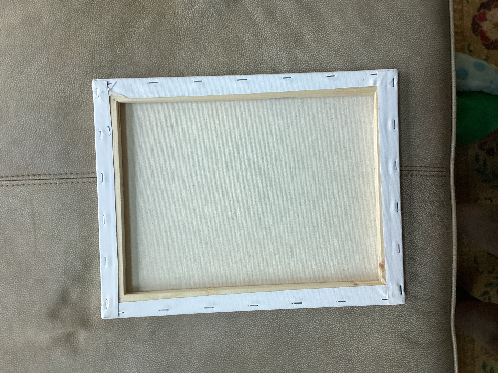 The back of the original canvas