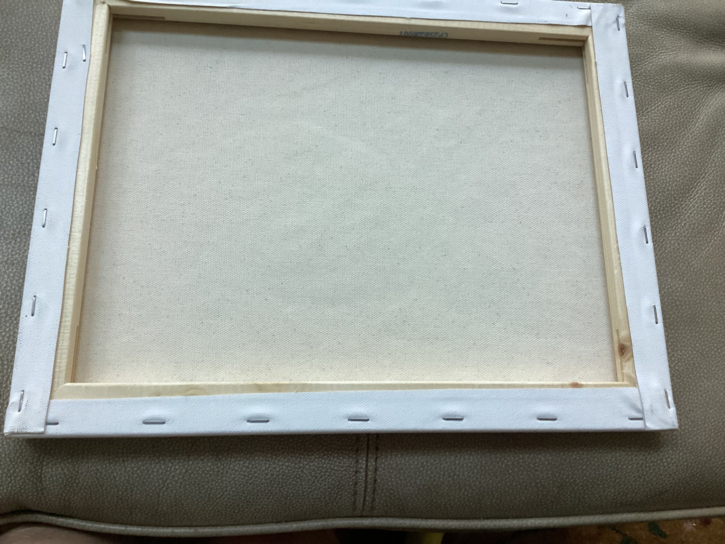 The back of the canvas