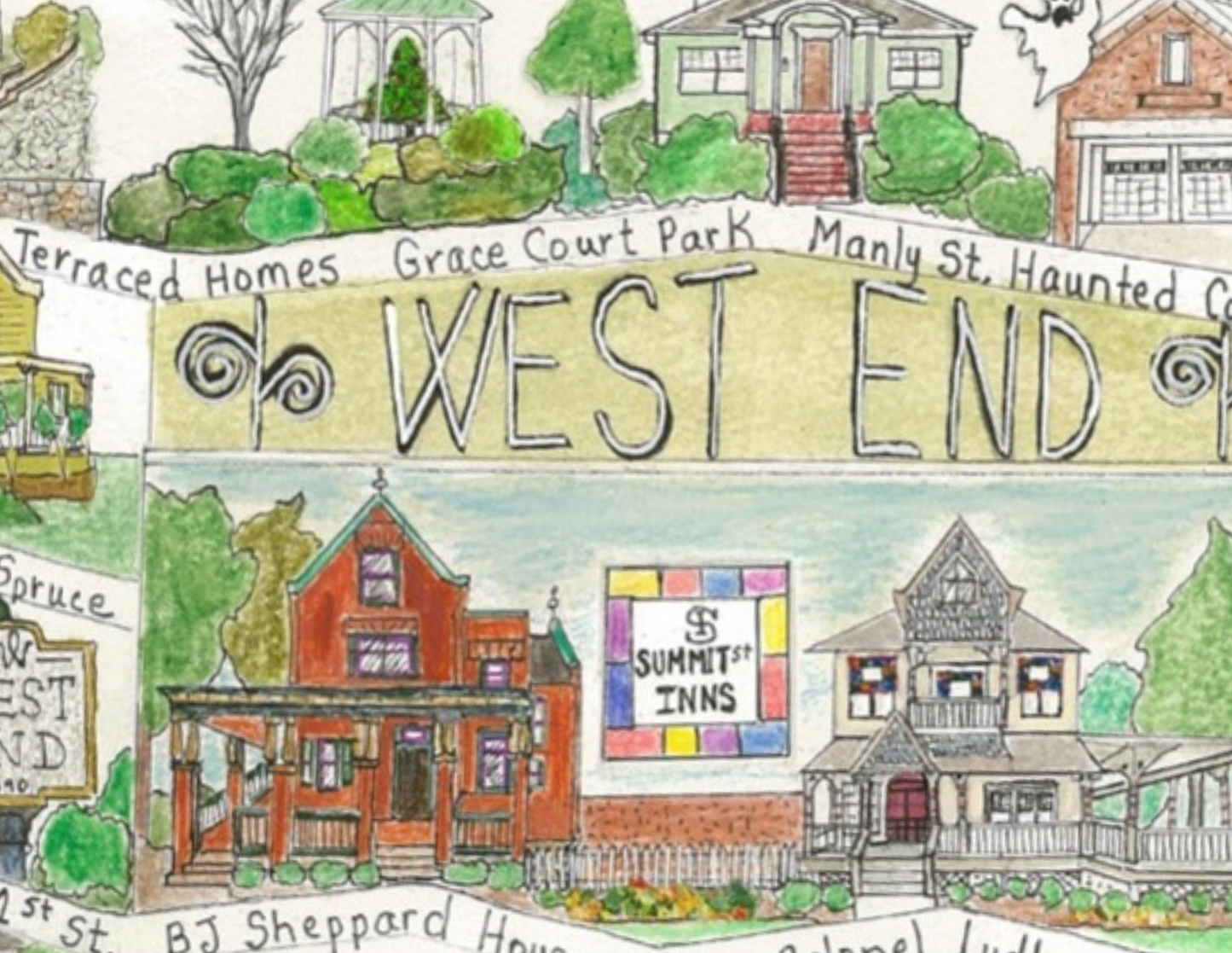 West End neighborhood print