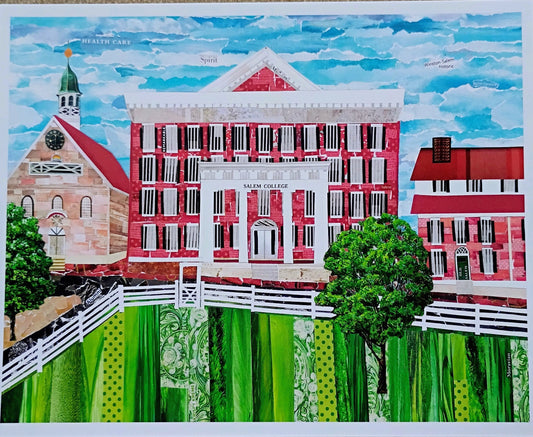 Salem College and Old Salem Square Art Print