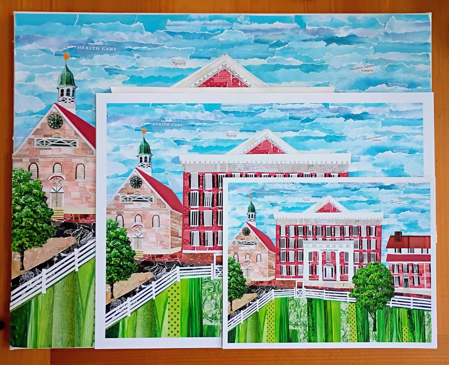 Salem College and Old Salem Square Art Print