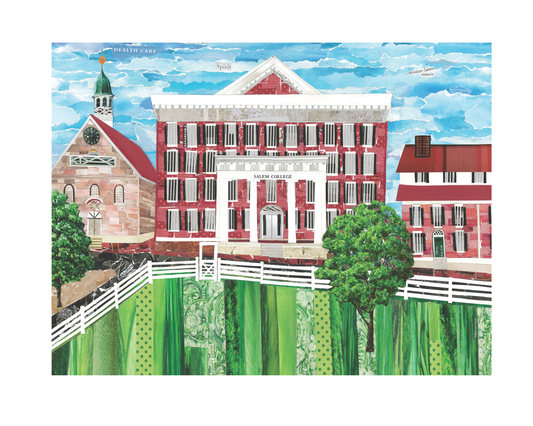 Salem College and Old Salem Square Art Print